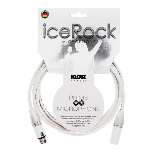 Klotz IceRock White Mic Cable, 2m
