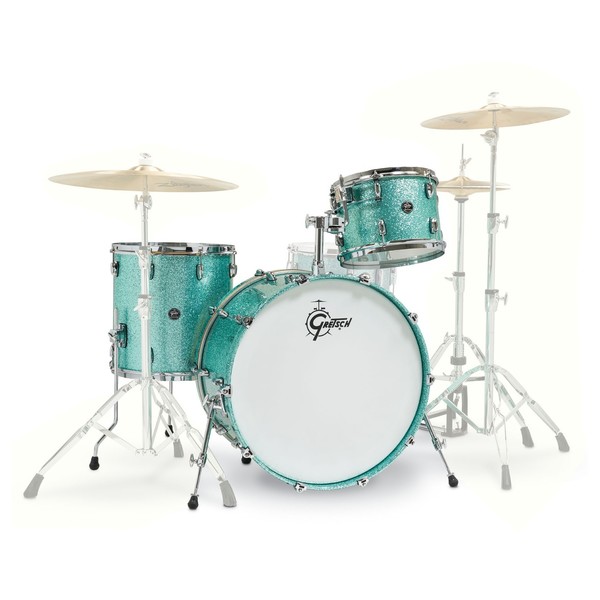 Gretsch Renown Maple 24'' 3pc Shell Pack, Turquoise Sparkle - Main Image