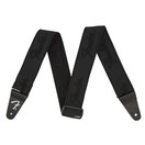 Fender WeighLess 2" Running Logo Guitar Strap, Black/Black