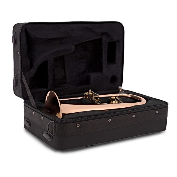 Elkhart 100FHR Student Flugel Horn case open