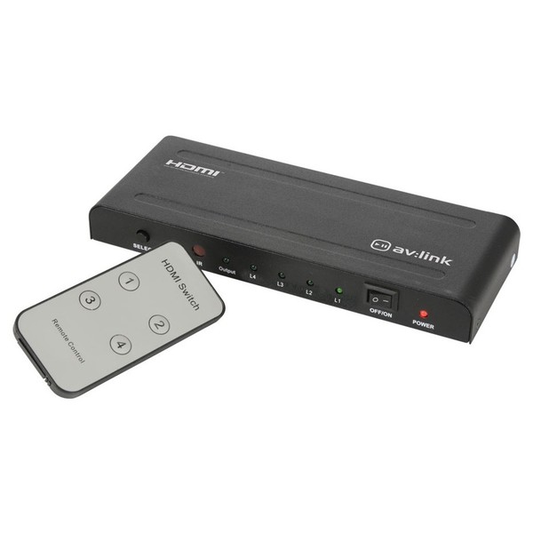 HDMI Switcher 4x1 with IR with remote 