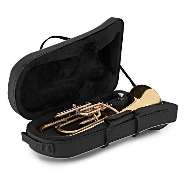 Elkhart 100TH Student Tenor Horn case open