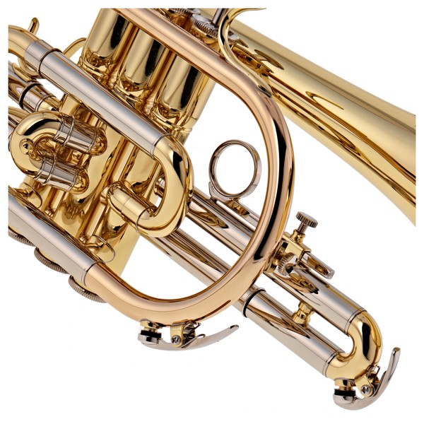 Besson BE120 Prodige Cornet, Clear Lacquer, Casew Standard Cornet, Clear Lacquer case open