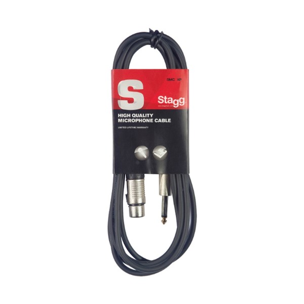 Stagg 6m Microphone Cable Female XLR to Jack, Black
