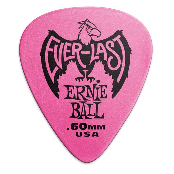 Ernie Ball Everlast 0.60mm Pink, 12 Pack - Front
