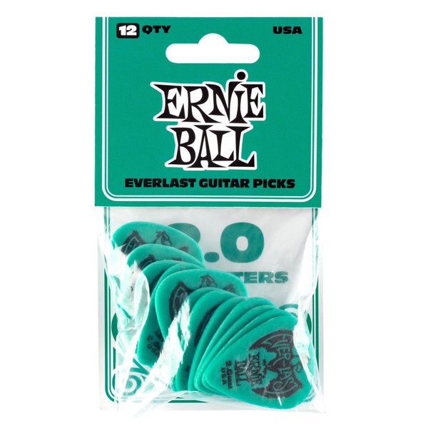 Ernie Ball Everlast 2.0mm Teal, 12 Pack - Product front