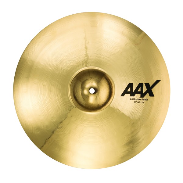 Sabian AAX 16'' X-Plosion Hi-Hat Cymbals, Brilliant Finish - Top