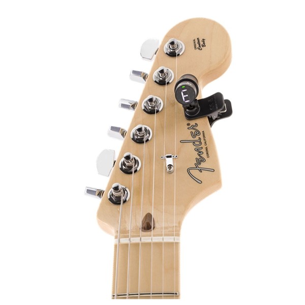 Fender Bullet Clip-On Tuner, Black - Headstock