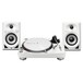 Pioneer PLX-500 Turntable with DM-40BT Monitor Speakers, White - Full Bundle