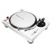 Pioneer PLX-500 Direct Drive Turntable, White - Angled