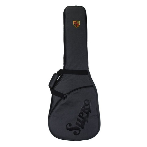 Supro Premium Guitar Gig Bag, Black - Front