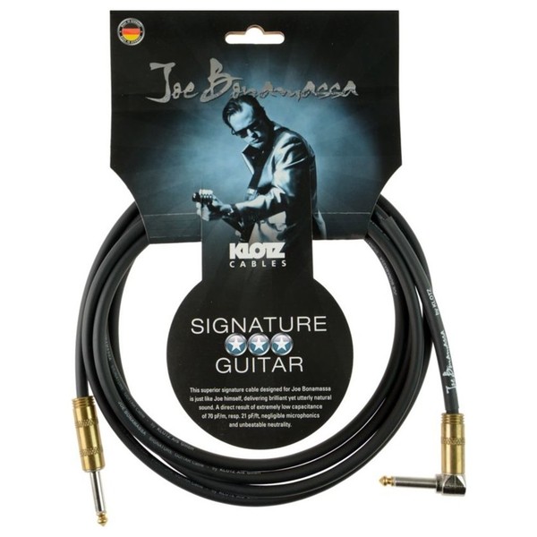 Klotz Joe Bonamassa Signature Guitar Cable with Angled Jack, 4.5m