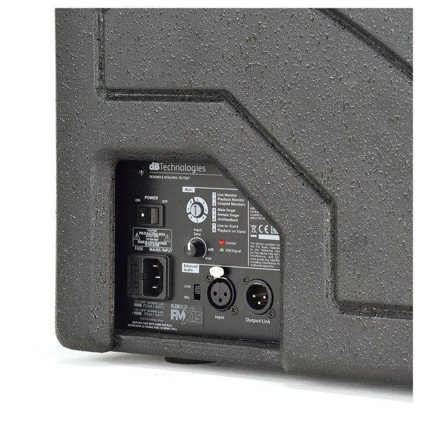dB Technologies FMX15 15'' Active Floor Monitor, Connectivity and Controls