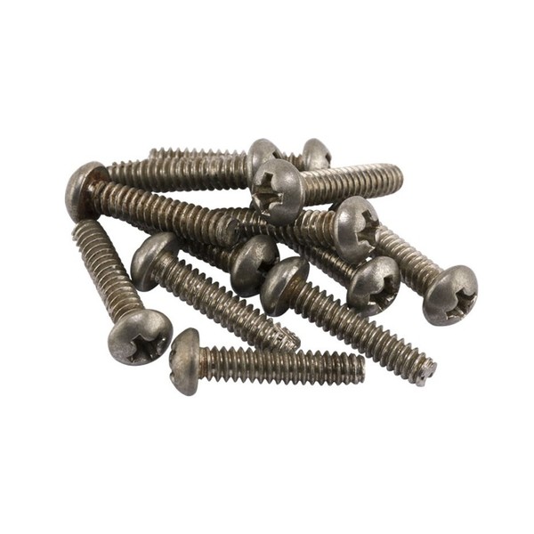 Fender Road Worn Pickup/Switch Mounting Screws, Nickel (12)