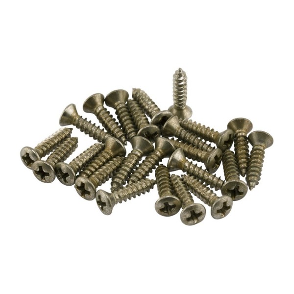 Fender Road Worn Pickguard/Control Plate Screws, Nickel (24)