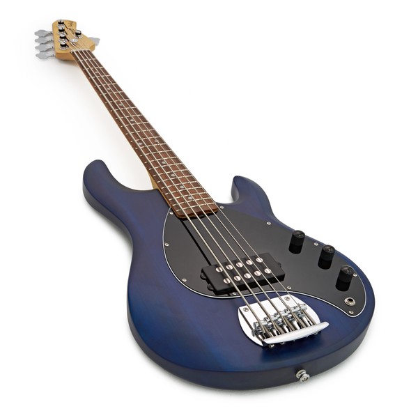Sterling Stingray Ray5 Bass, Trans Blue Satin at Gear4music