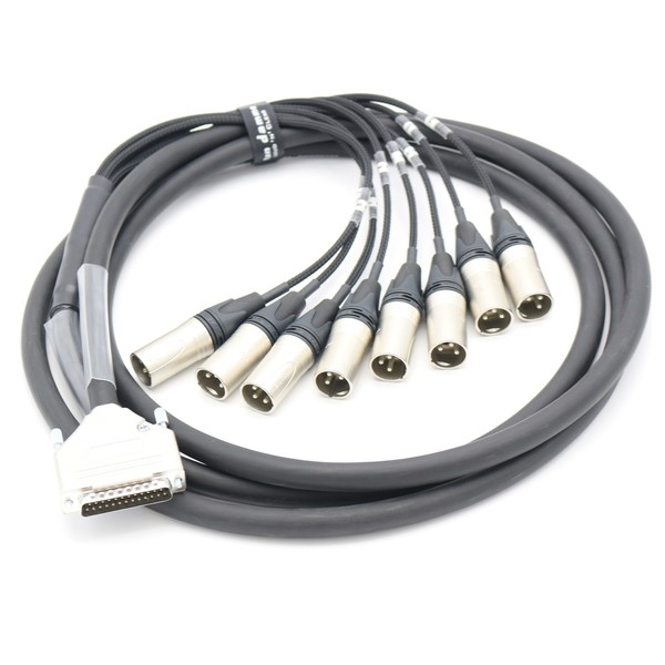 Van Damme 3m 8 Pair Black AES Mic Cable 25 Pin DSUB ~ Neutrik NC3MXX