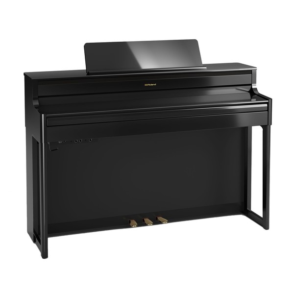 Roland HP704 Digital Piano, Polished Ebony, Closed
