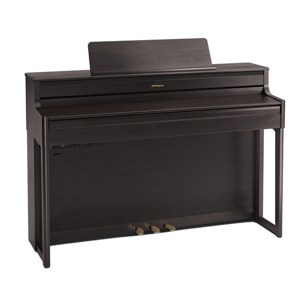 Roland HP704 Digital Piano, Dark Rosewood, Closed