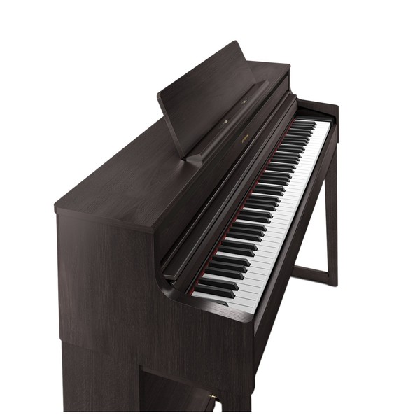 Roland HP704 Digital Piano, Dark Rosewood, Side