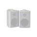 Adastra BC3W 3'' Stereo Background Speakers, White, Angled