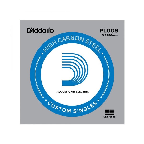 D'Addario Single Plain Steel 009