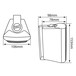 Adastra BC3B 3'' Stereo Background Speakers, Black, Dimensions