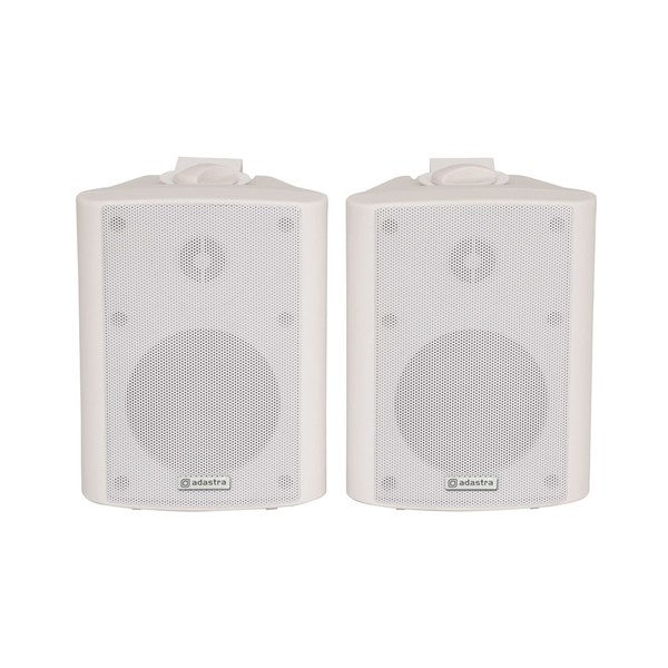 Adastra BC4W 4'' Stereo Background Speakers, White, Front