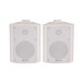 Adastra BC4W 4'' Stereo Background Speakers, White, Front