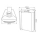 Adastra BC6W 6.5'' Stereo Background Speakers, White, Dimensions