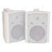 Adastra BC8W 8'' Stereo Background Speakers, White, Angled