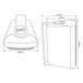 Adastra BC8B 8'' Stereo Background Speakers, Black, Dimensions