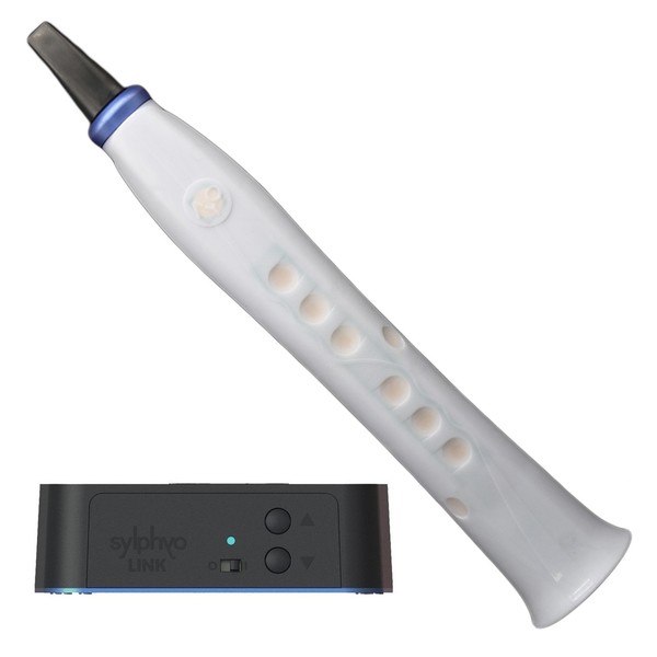 Aodyo Sylphyo Wireless Wind MIDI Controller and Link Bundle, Snow