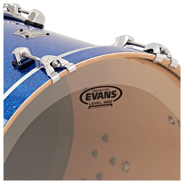 SJC Custom Drums 15 x 18 Kick Drum, Blue Glass Glitter for Ed Payne