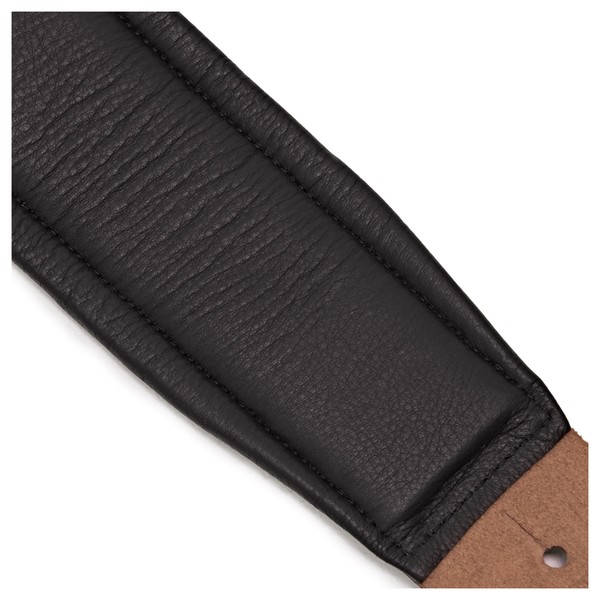 Levys DM1 Padded Leather Strap, Dark Brown
