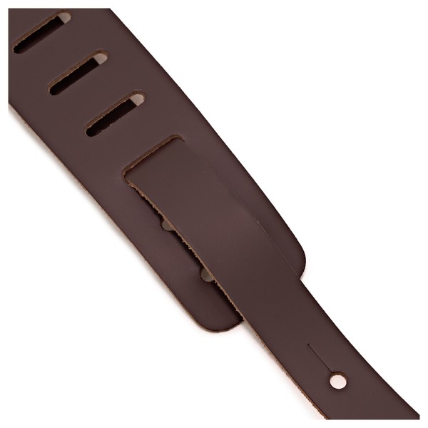 Levys DM1 Padded Leather Strap, Dark Brown