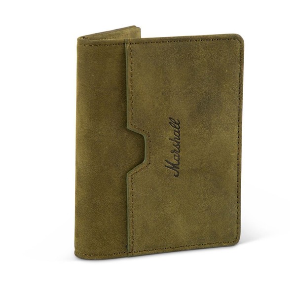 Marshall Suedehead Wallet, Olive - Front
