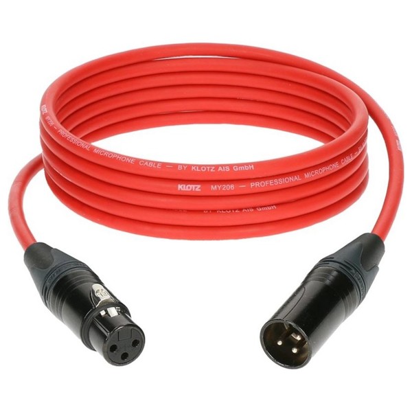 Klotz M1 XLR Microphone Cable Red, 3m