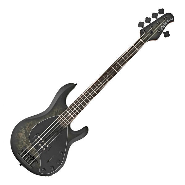 Sterling by Music Man StingRay5 Bass RW, Poplar Burl Trans Black