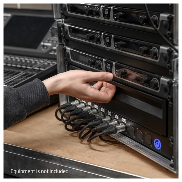 Adam Hall 19'' ERGO Ergonomic Steel Rack Drawer, 2U Lifestyle Shot