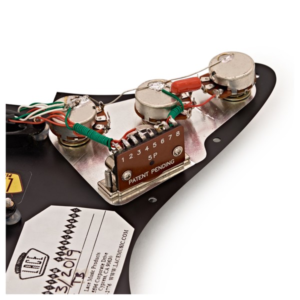 Lace Sensor Gold Loaded Pickguard SSS, Black