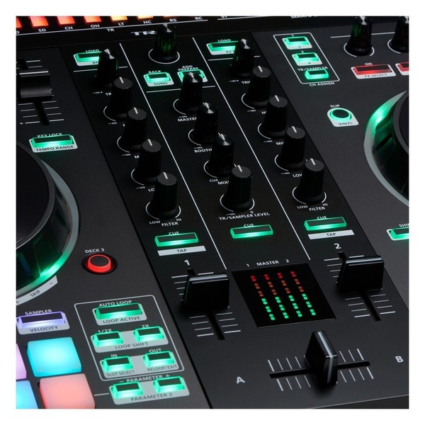 Roland DJ-505 mixer close 