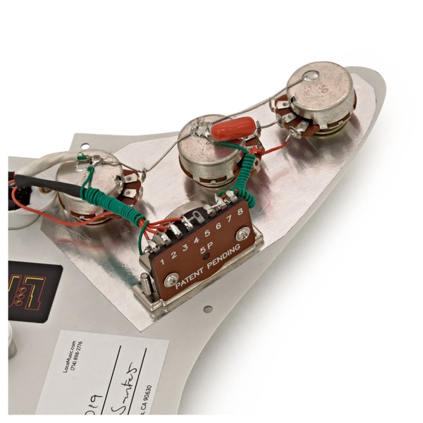 Lace Sensor Hot Gold Loaded Pickguard SSS, White at Gear4music
