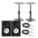 Yamaha HS5 Active Studio Monitors with Free Desktop Stands & Cables - Full Bundle