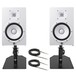 Yamaha HS8 Active Monitors with Free Desktop Stands & Cables, White - Full Bundle