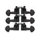 Guitarworks Tuning Machines, 3-A-Side Kidney Keys, Black