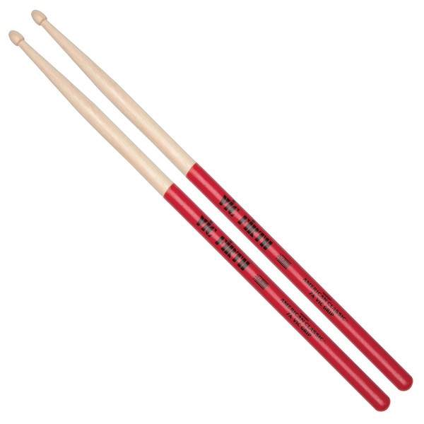 Vic Firth American Classic 7AVG Drumsticks, Wood Tip with Vic Grip