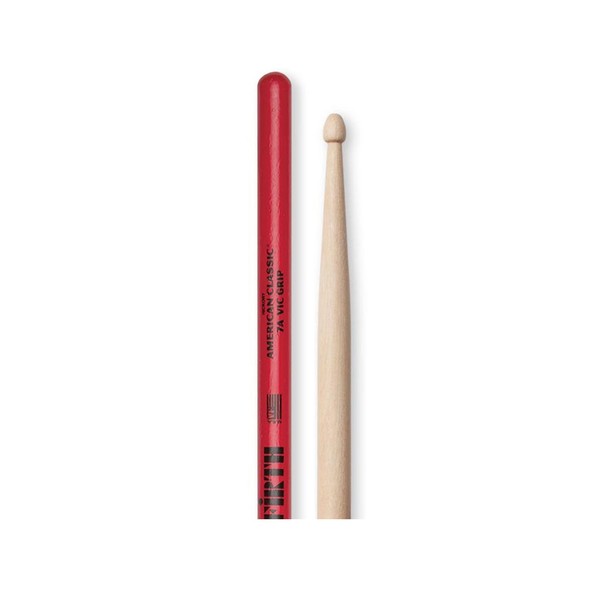 Vic Firth American Classic 7AVG Drumsticks, Wood Tip with Vic Grip