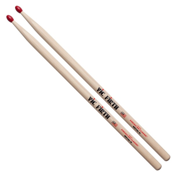 Vic Firth American Classic CMN Metal Drumsticks, Nylon Tip