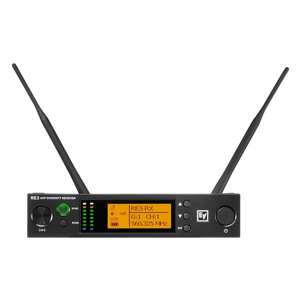 Electro-Voice RE3-RX Half Rack Space Wireless Receiver Front Panel